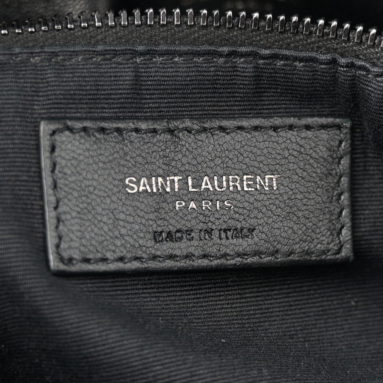 Saint Laurent Lambskin Quilted Monogram Monochrome Medium Loulou Puffer Chain Satchel Black 6 of 11