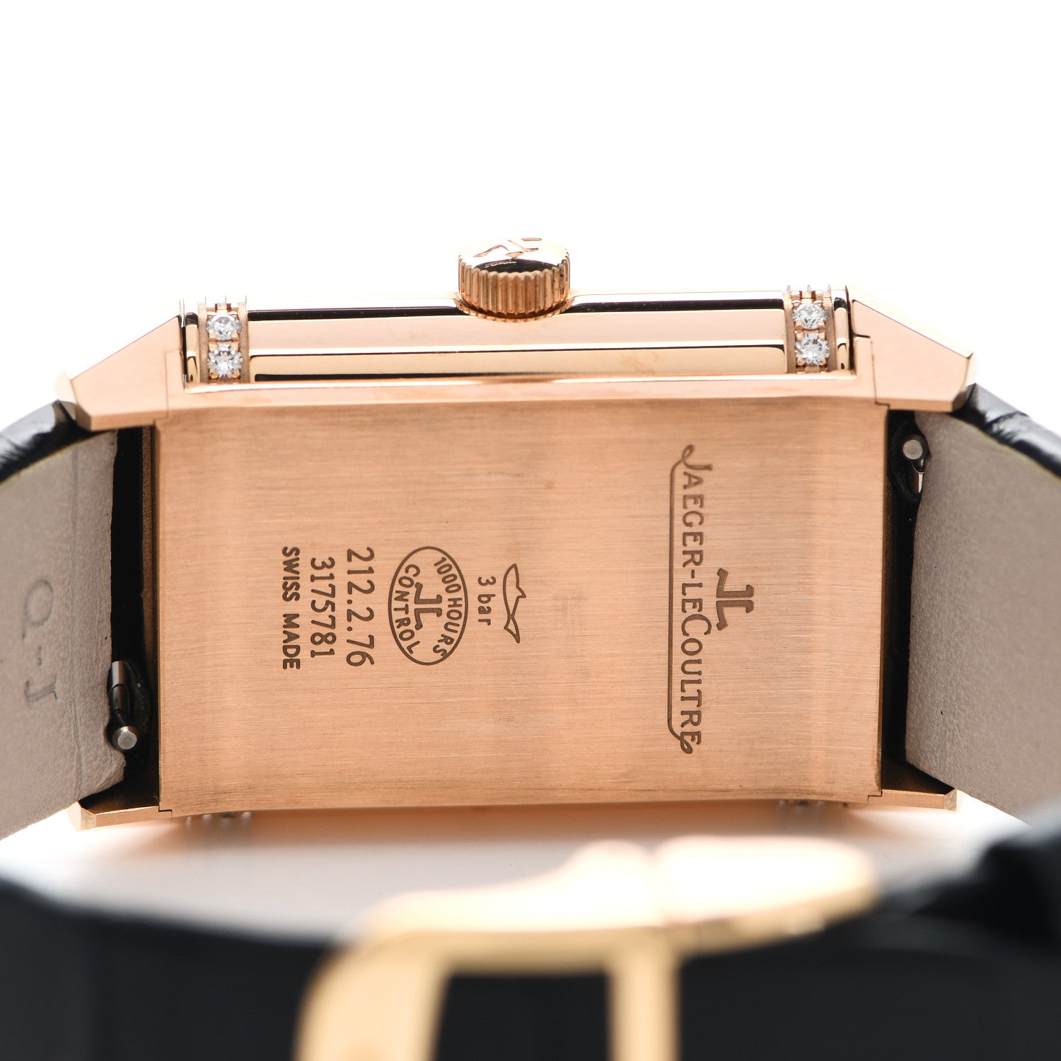 Jaeger-LeCoultre 18K Rose Gold Alligator Diamond 24.4mm Reverso Classic Duetto Manual Winding Watch Q2572420 6 of 10