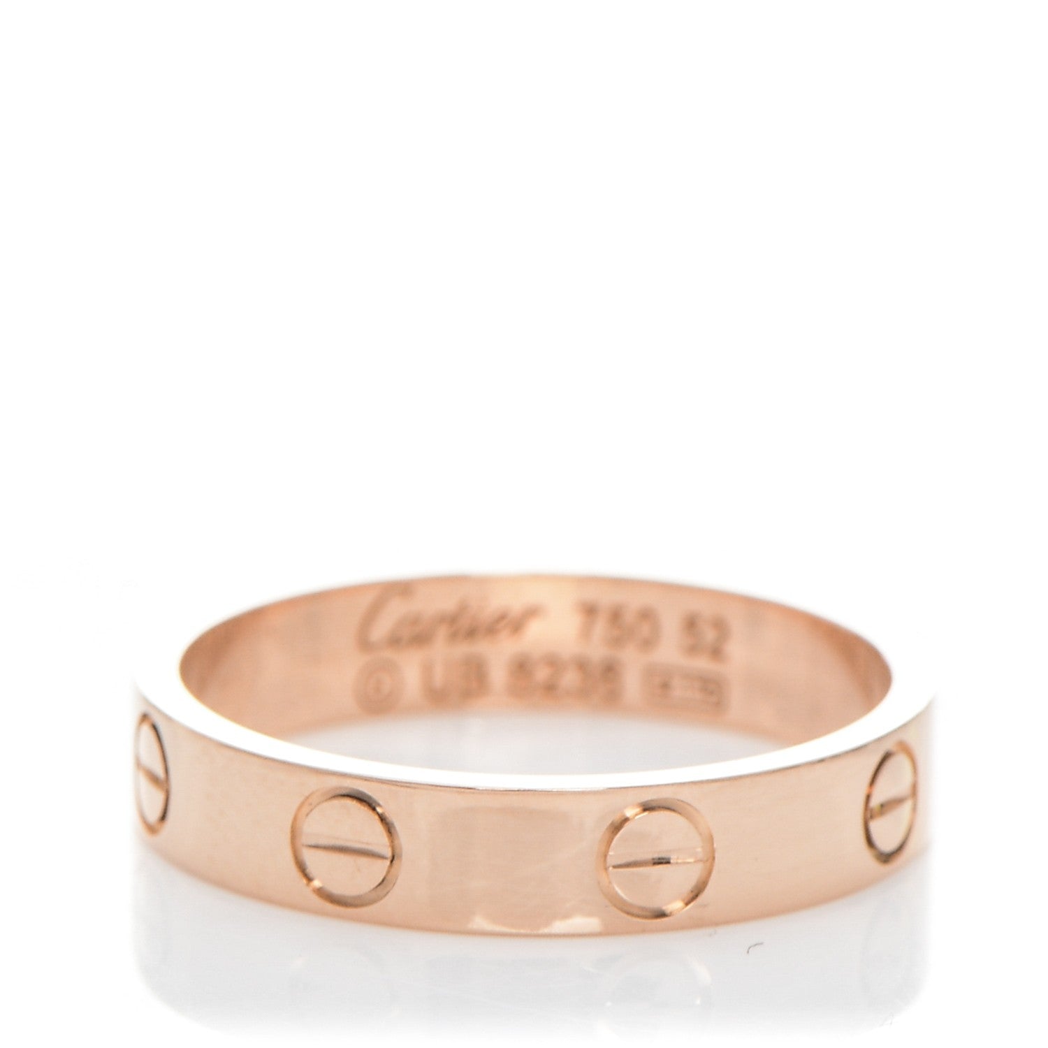 Cartier 18K Pink Gold 4mm LOVE Wedding Band Ring 52 6 1 of 4
