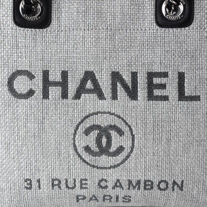 Chanel Woven Straw Raffia Small Deauville Tote Grey 10 of 10