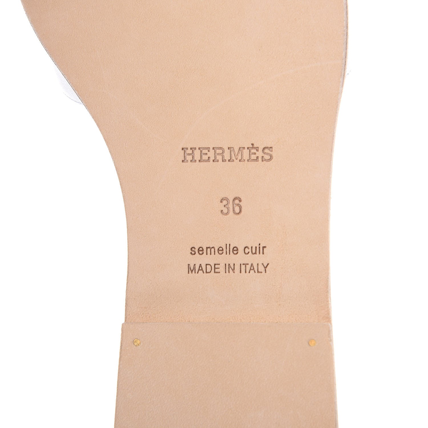 Hermes Calfskin View Sandals 36 White 9 of 9