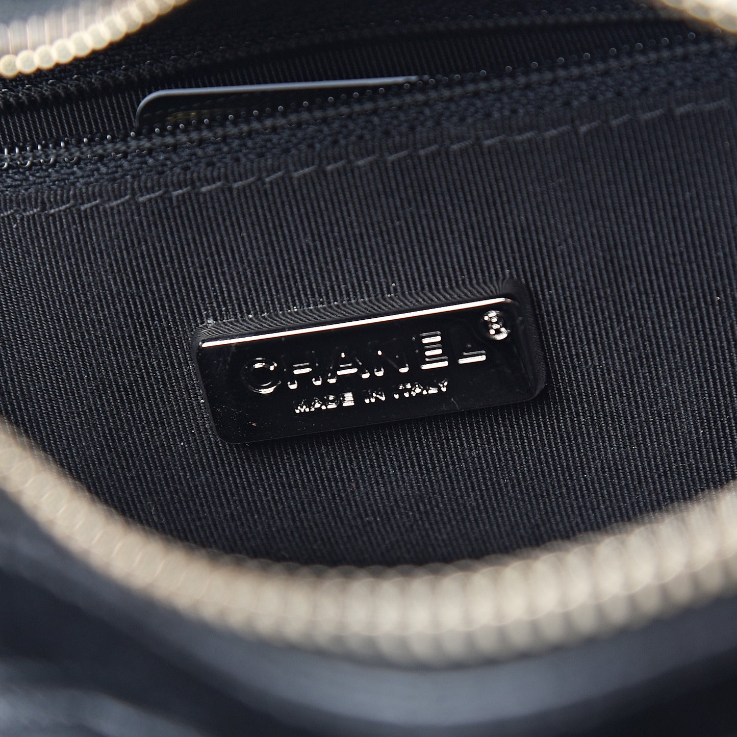 Calfskin Crocodile Embossed Small Gabrielle Cocodile Hobo Black