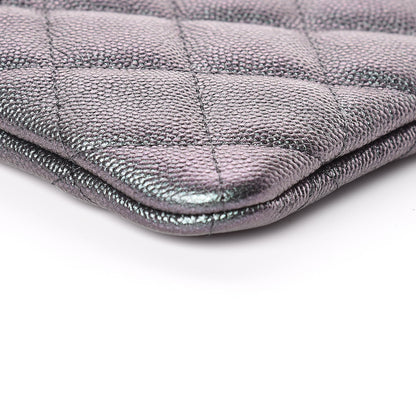 Chanel Iridescent Caviar Quilted Large Cosmetic Case Black 9 of 11