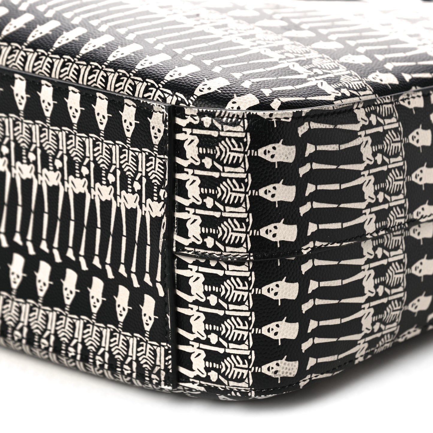 Grain de Poudre Skeleton Print Medium Museo Briefcase Black