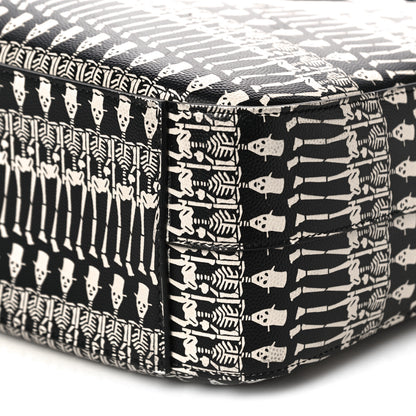 Saint Laurent Grain de Poudre Skeleton Print Medium Museo Briefcase Black 10 of 10