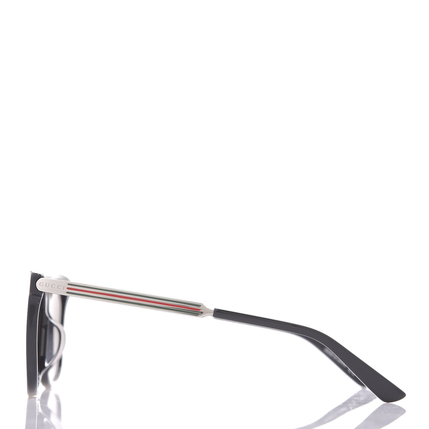 Gucci Acetate Square Frame Web Sunglasses GG0078SK Black 3 of 9