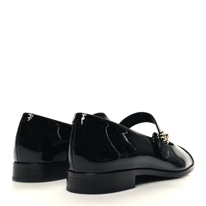 Chanel Patent Calfskin Mary Janes Flats 39 Black 4 of 8