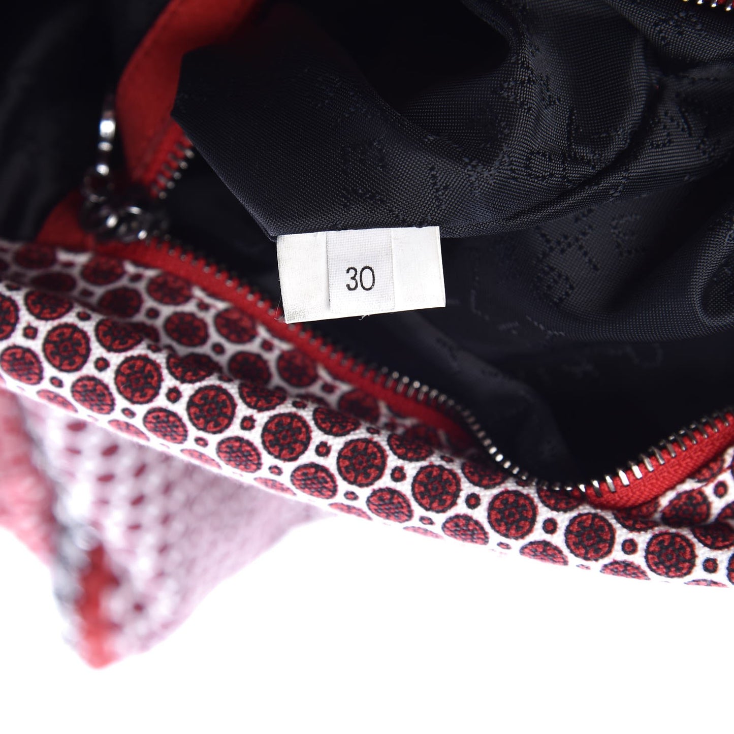 Cotton Canvas Printed Big Falabella Tote Red