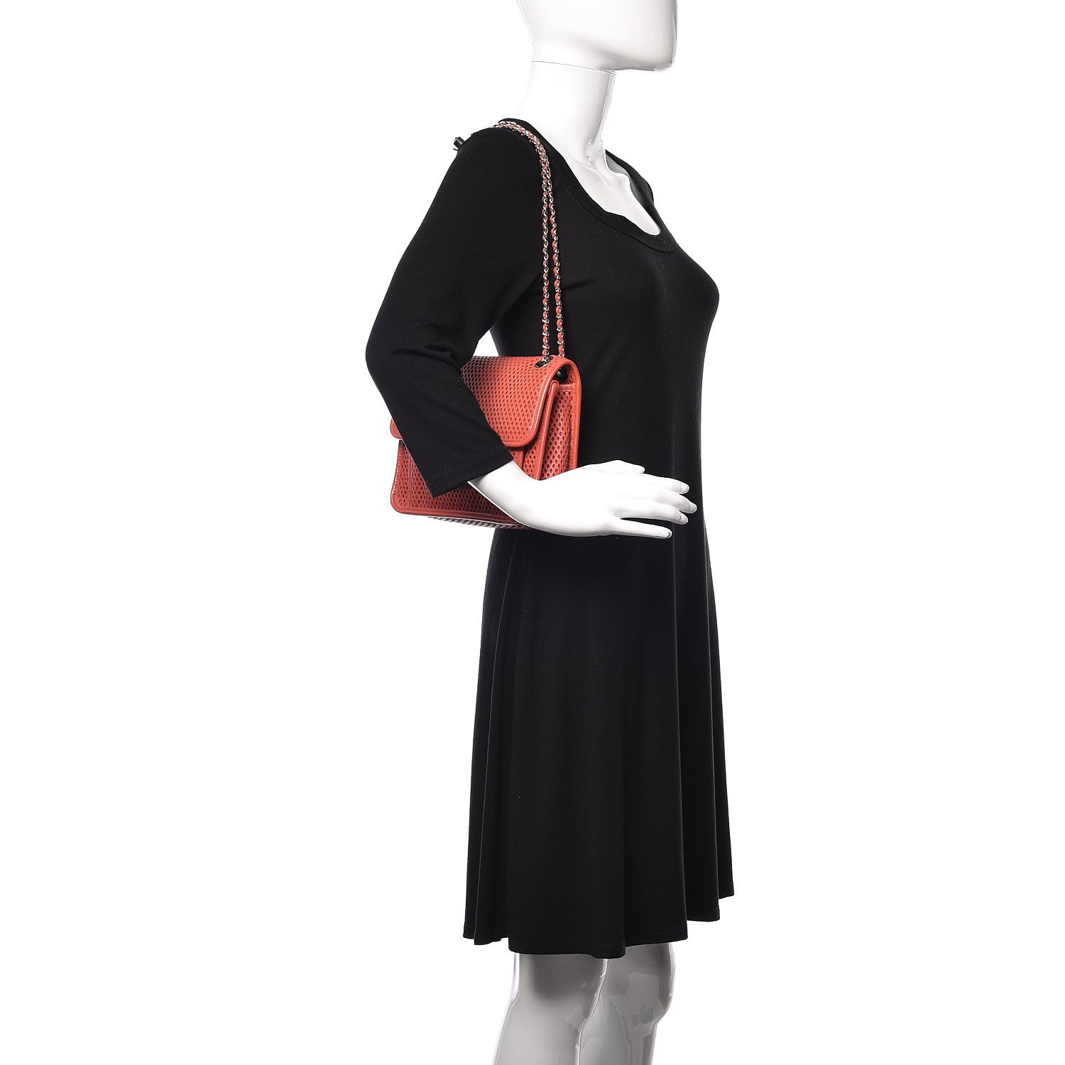 Chanel Perforated Calfskin Small Up In The Air Flap Red 3 of 21