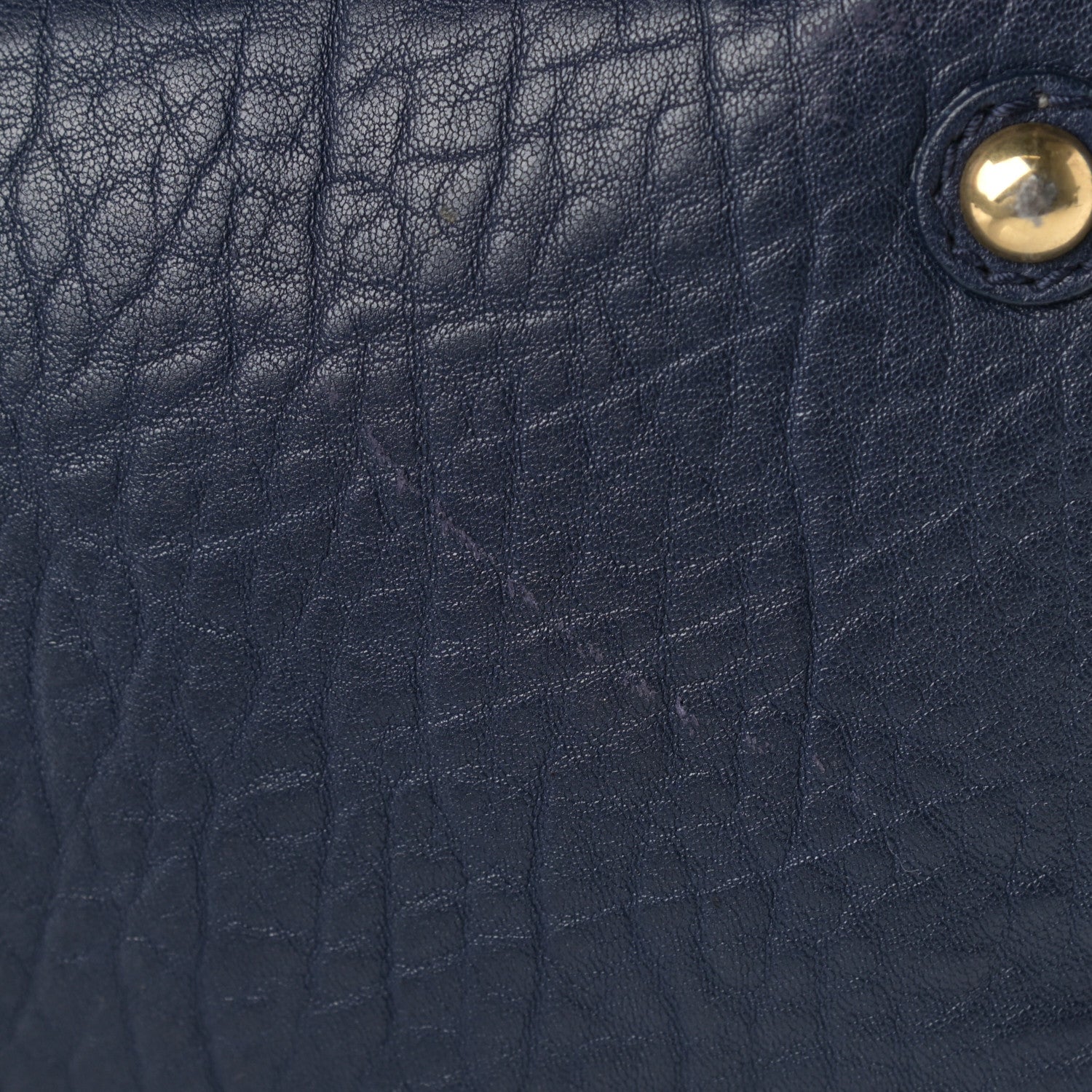 Saint Laurent Pebbled Lambskin Medium Easy Sac Navy 12 of 16