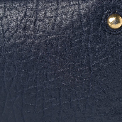 Saint Laurent Pebbled Lambskin Medium Easy Sac Navy 12 of 16