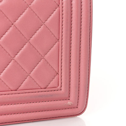 Chanel Lambskin Quilted Medium Boy Flap Light Pink 11 of 11