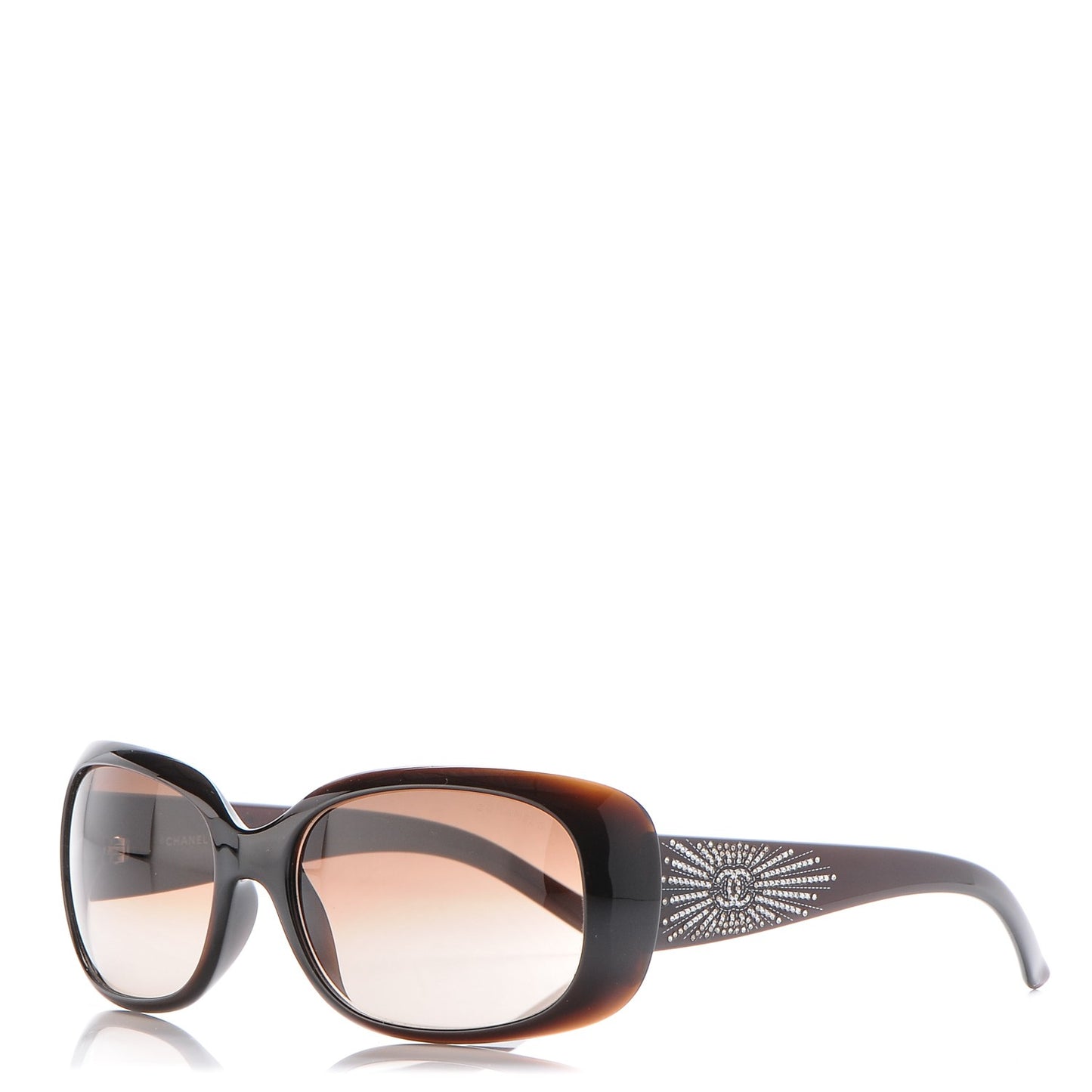 Crystal CC Logo Sunglasses 6026-B Brown