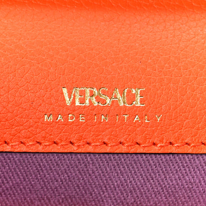 Versace Grained Calfskin La Medusa Crossbody Bag Orange 6 of 11