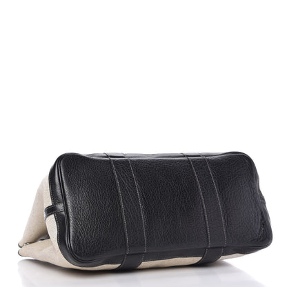 Hermes Buffle Skipper Toile Garden Party 36 MM Tote Black 4 of 10