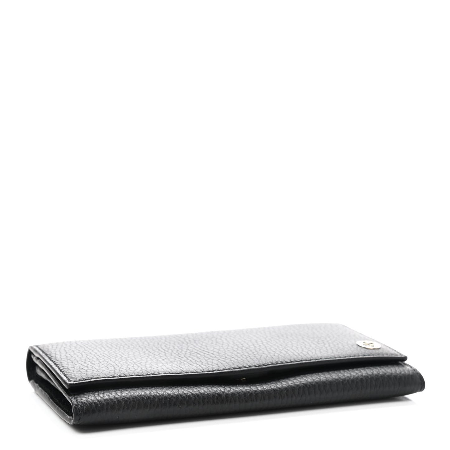 Pebbled Calfskin Interlocking G Continental Wallet Black
