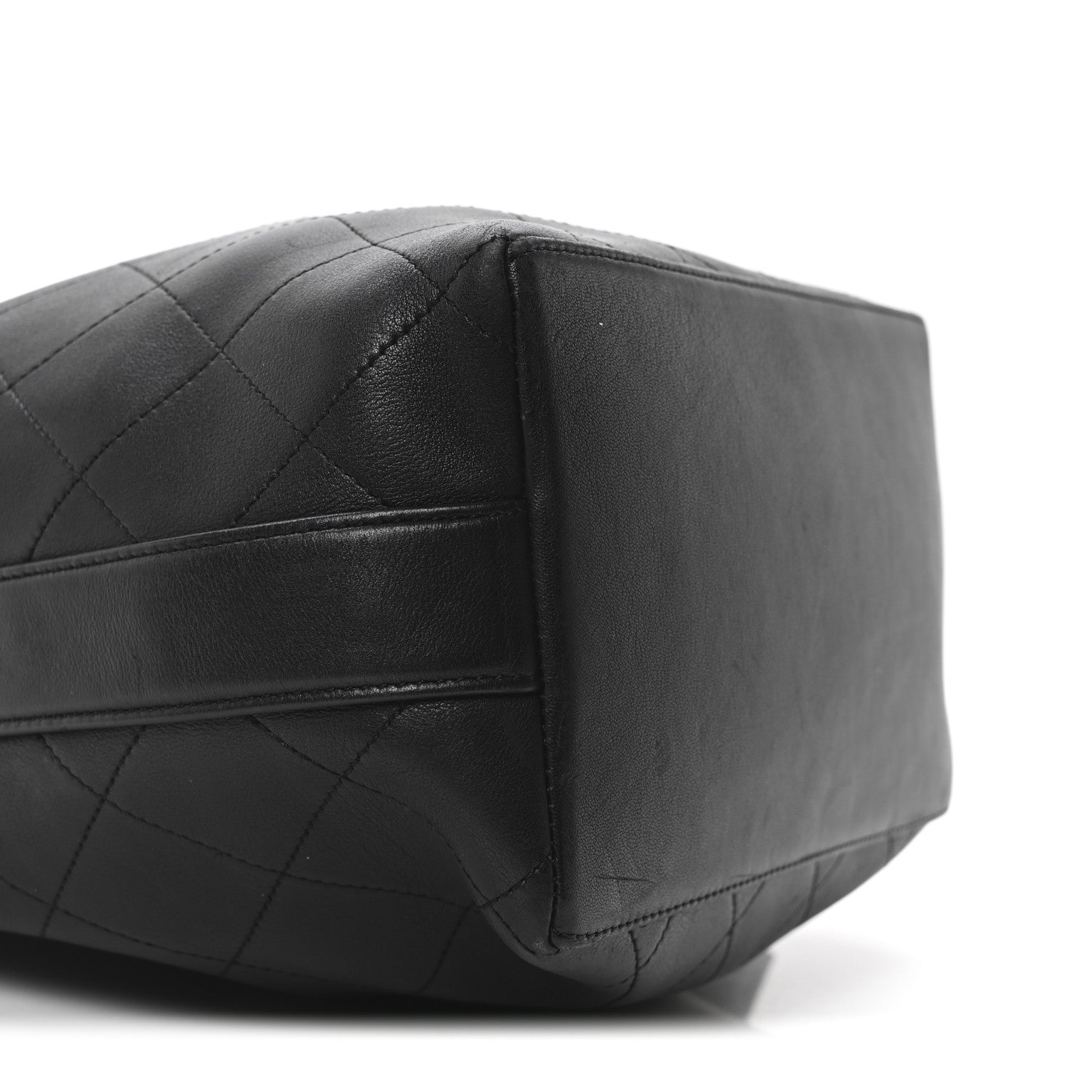 Chanel Calfskin Quilted Small On My Shoulder Drawstring Bag Black 9 of 11