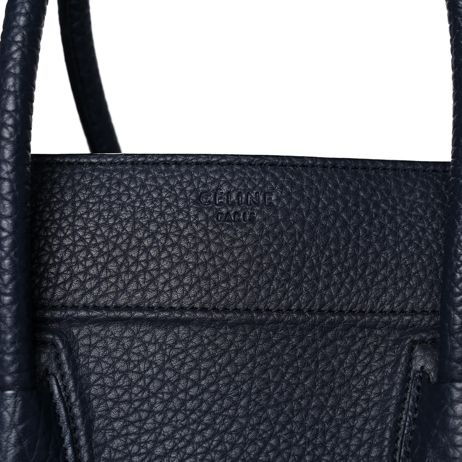 Celine Bullhide Calfskin Medium Phantom Luggage Navy Blue 8 of 14