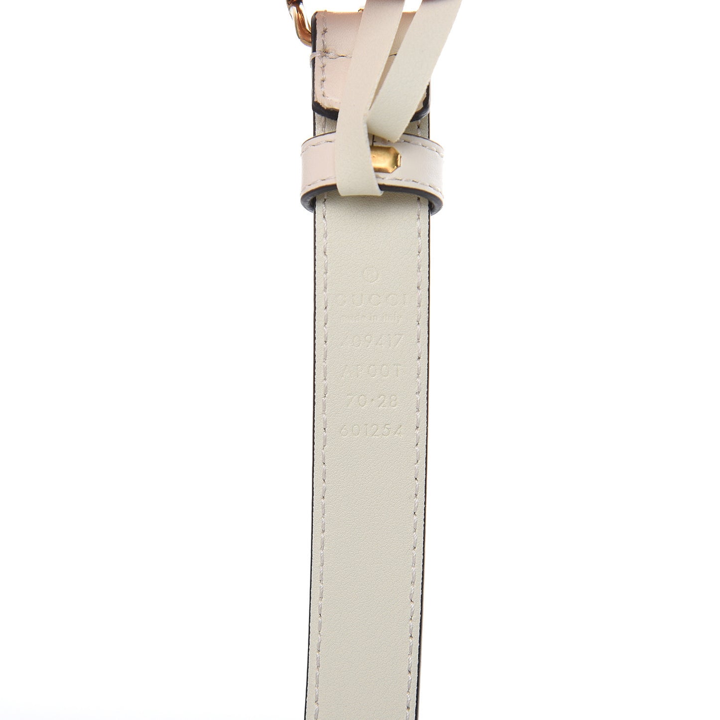 Calfskin Double G 20mm Belt 70 28 Mystic White