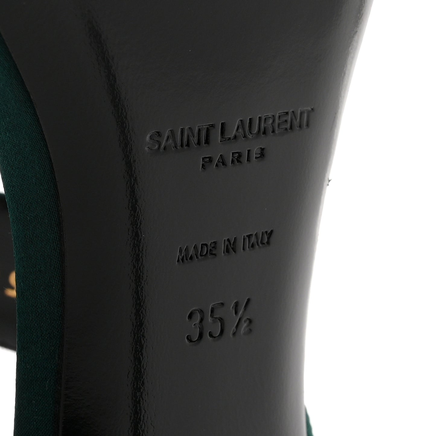 Crepe Satin Martha Mule 110 Sandals 35.5 Dorian Green