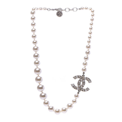 Chanel Pearl CC 100th Anniversary Necklace Light Gold 3 of 7