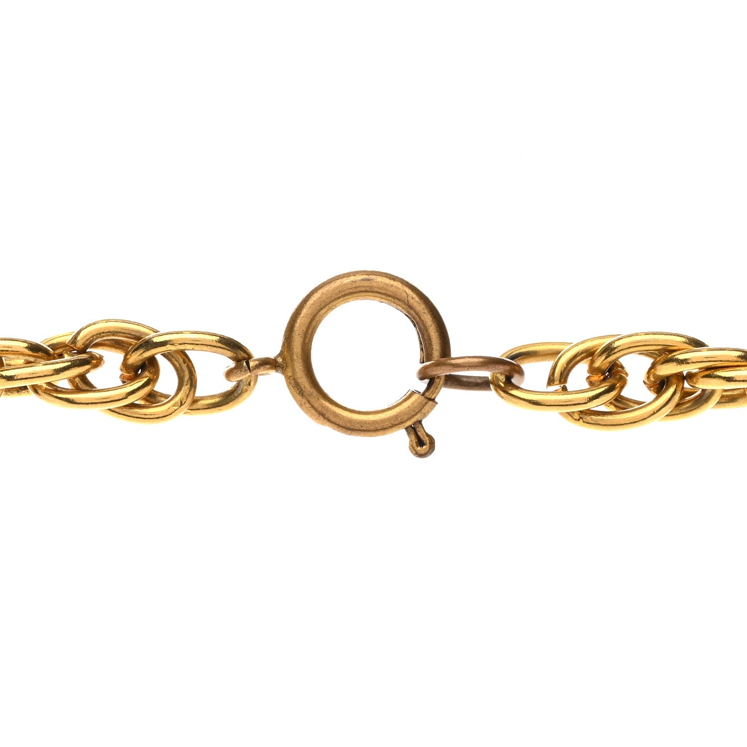 Chanel Metal CC Medallion Charm Long Necklace Gold 6 of 6