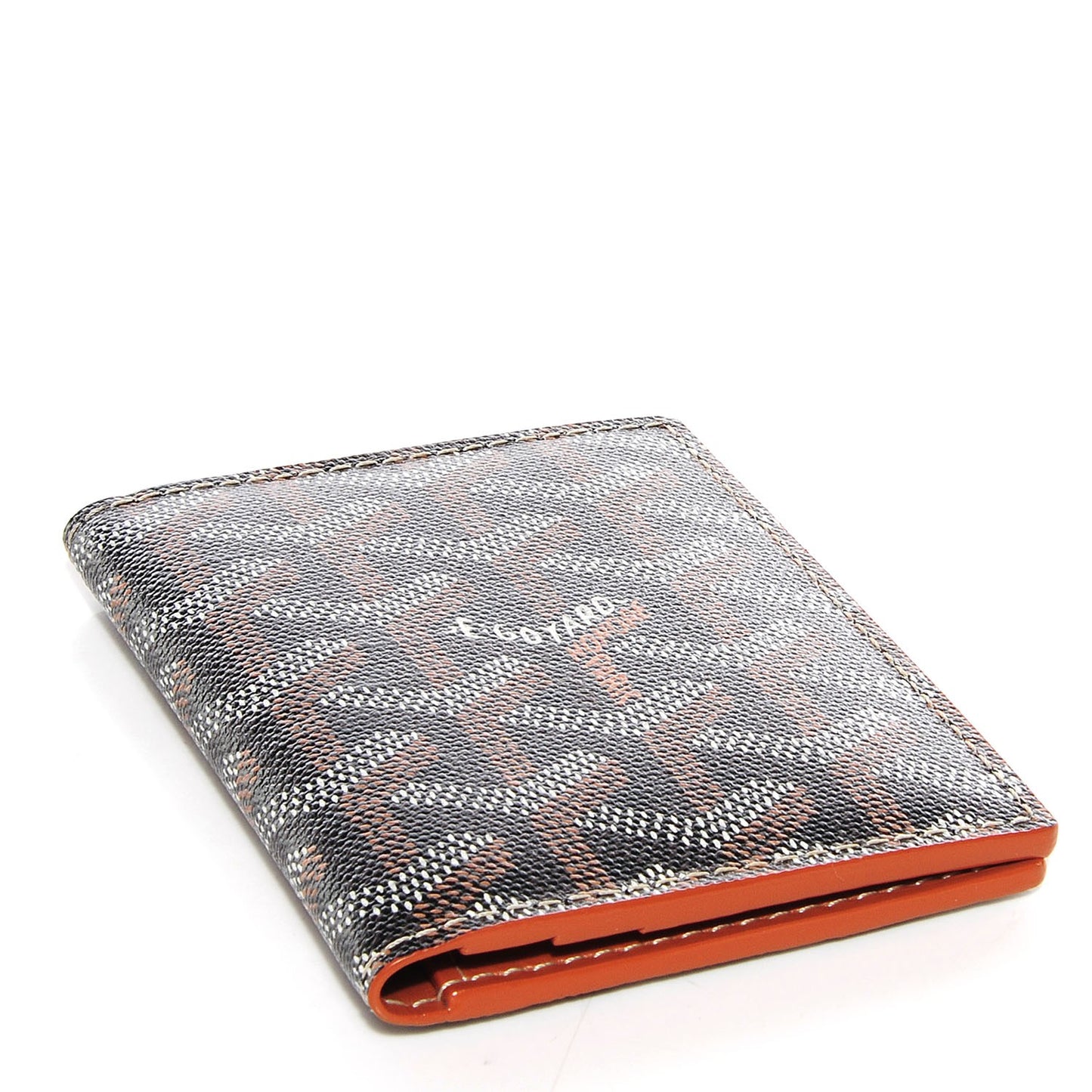 Goyardine Saint Marc Folding Card Case Black Gold