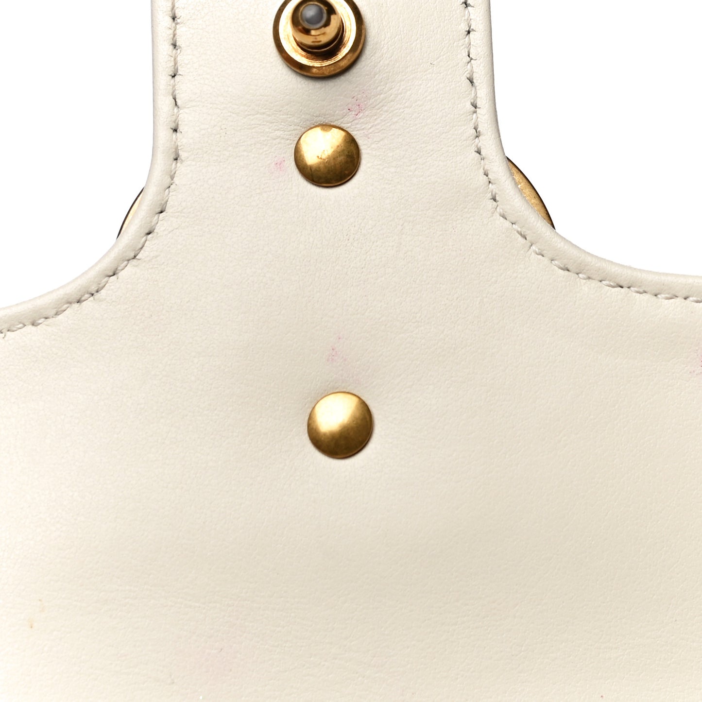 Calfskin Matelasse Mini GG Marmont Shoulder Bag White