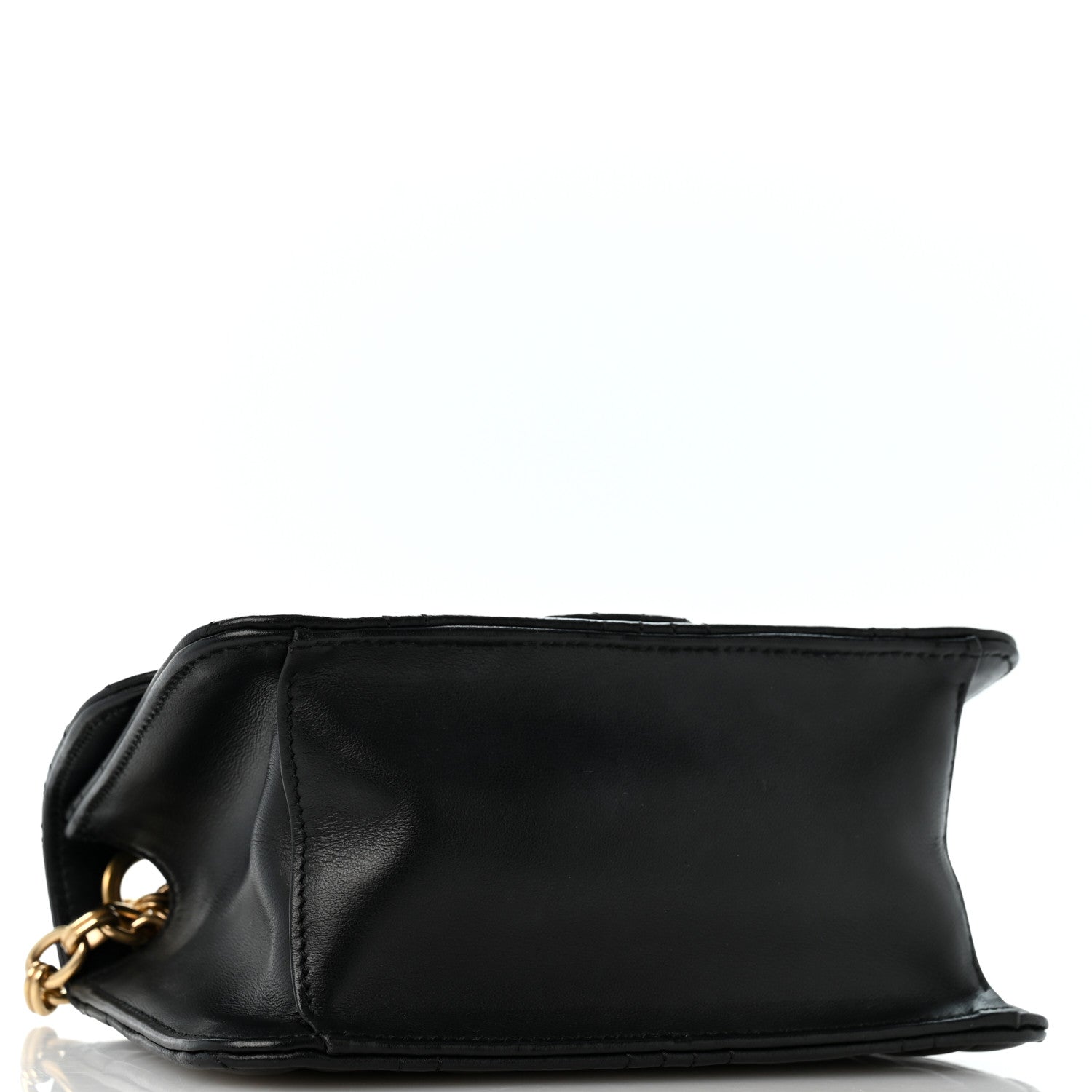 Salvatore Ferragamo Calfskin Quilted Gancini Flap Bag Black 4 of 11