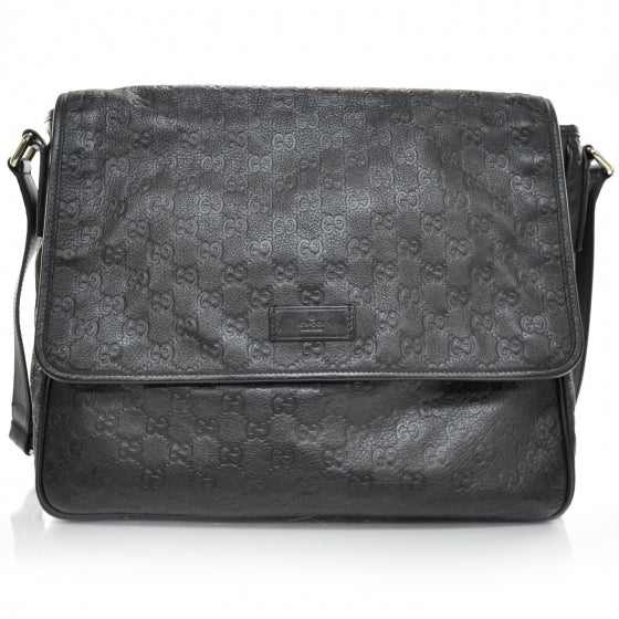 Guccissima Joy Flap Messenger Bag Black