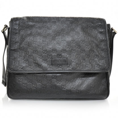 Gucci Guccissima Joy Flap Messenger Bag Black 1 of 9