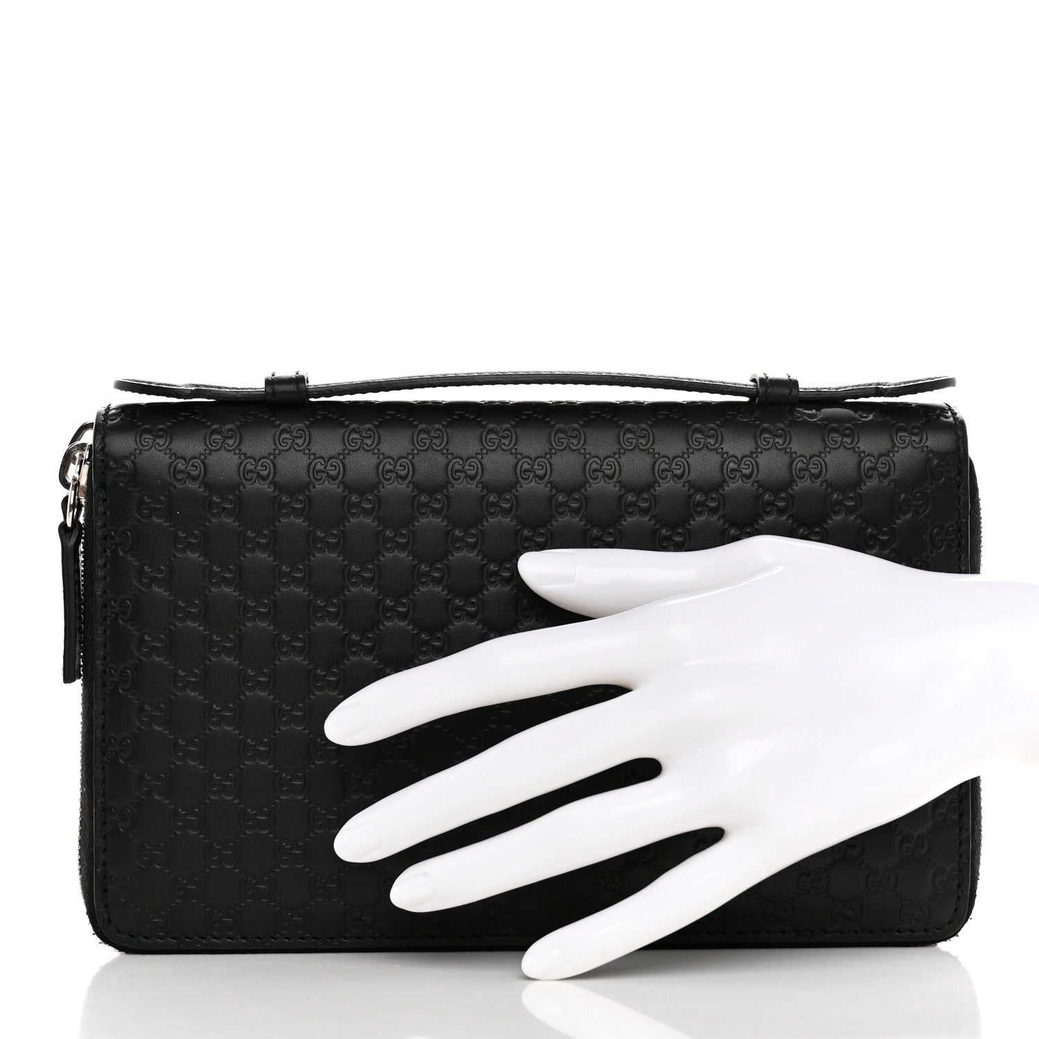 Gucci Microguccissima Zip Around Top Handle Travel Wallet Testa Di Moro 2 of 8