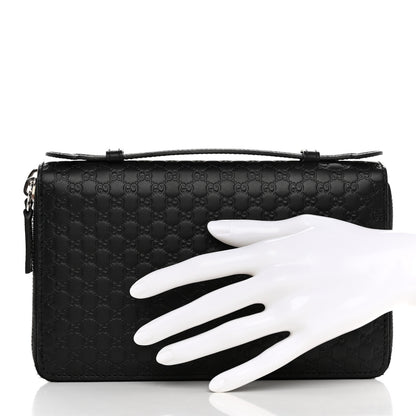 Gucci Microguccissima Zip Around Top Handle Travel Wallet Testa Di Moro 2 of 8