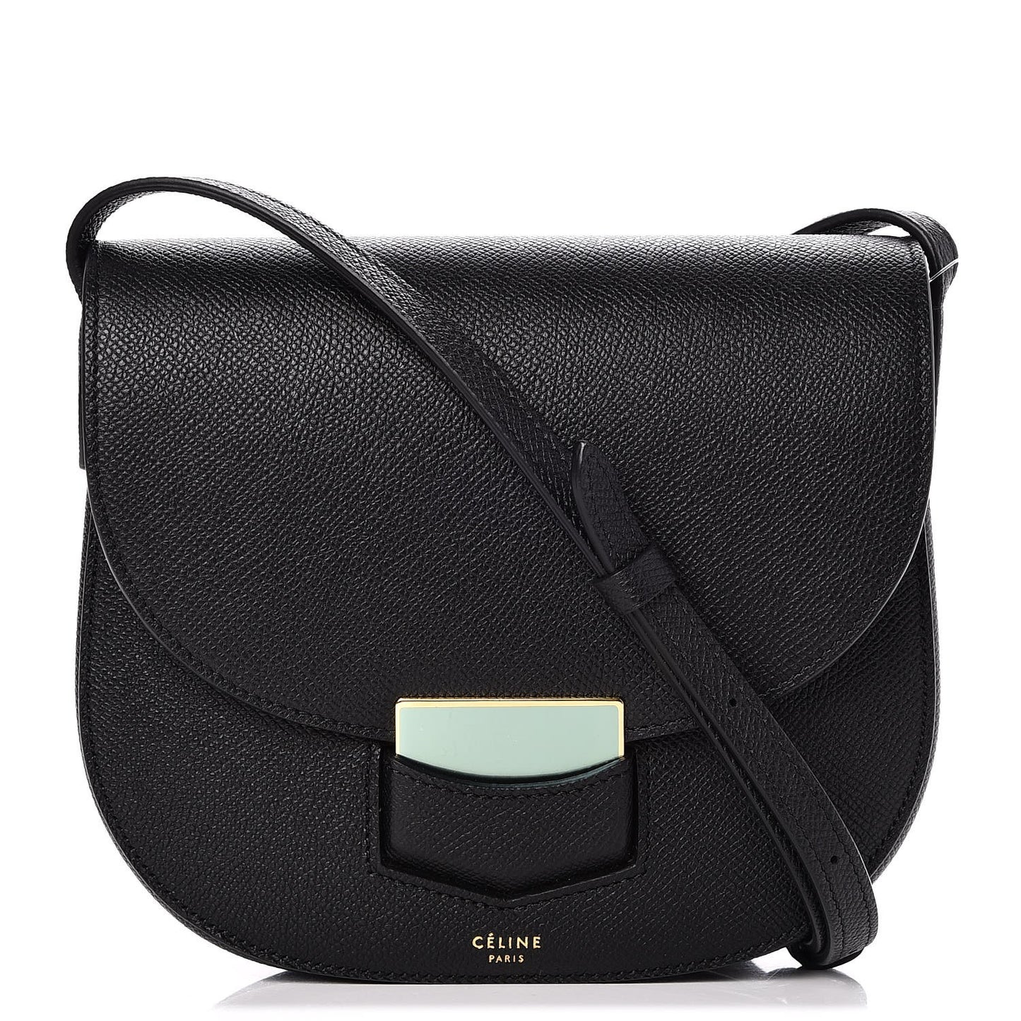 Grained Calfskin Small Trotteur Black