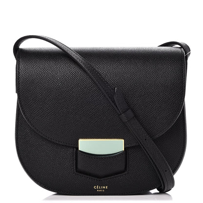 Celine Grained Calfskin Small Trotteur Black 1 of 7