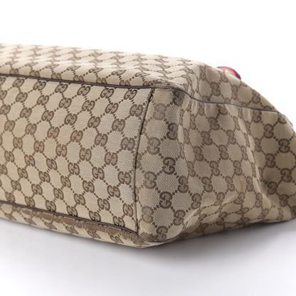 Gucci Monogram Large Positano Tote Brown 7 of 12