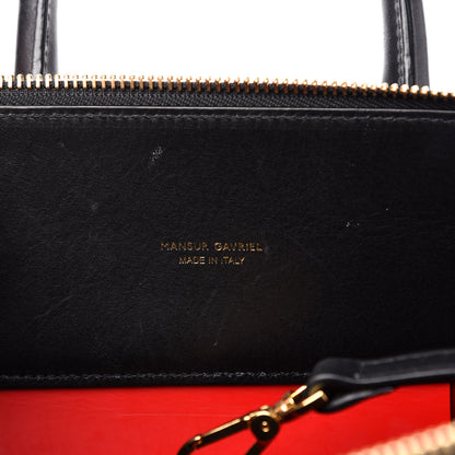 Mansur Gavriel Calfskin Mini Travel Crossbody Bag Black Flamma 6 of 9