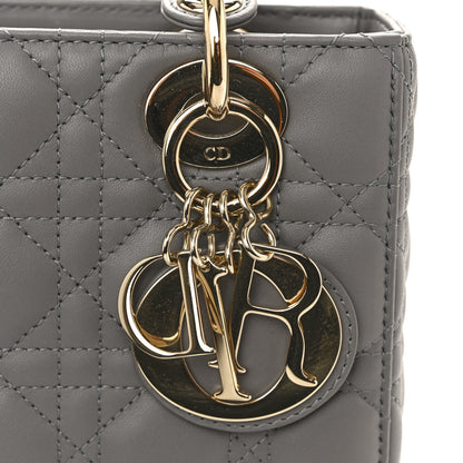 Christian Dior Lambskin Cannage Small My ABCDior Lady Dior Grey 11 of 12