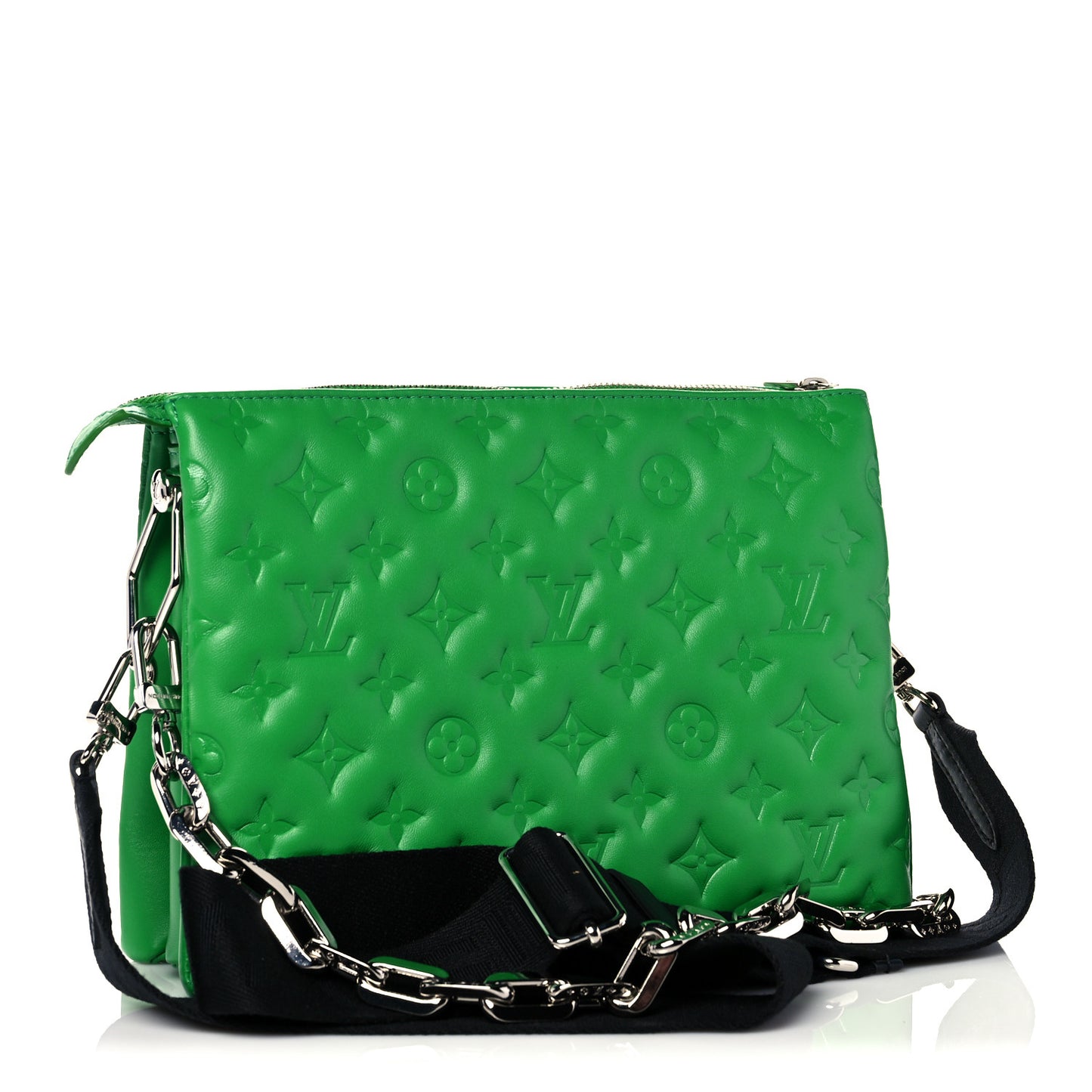 Lambskin Embossed Monogram Coussin PM LV Motion Green