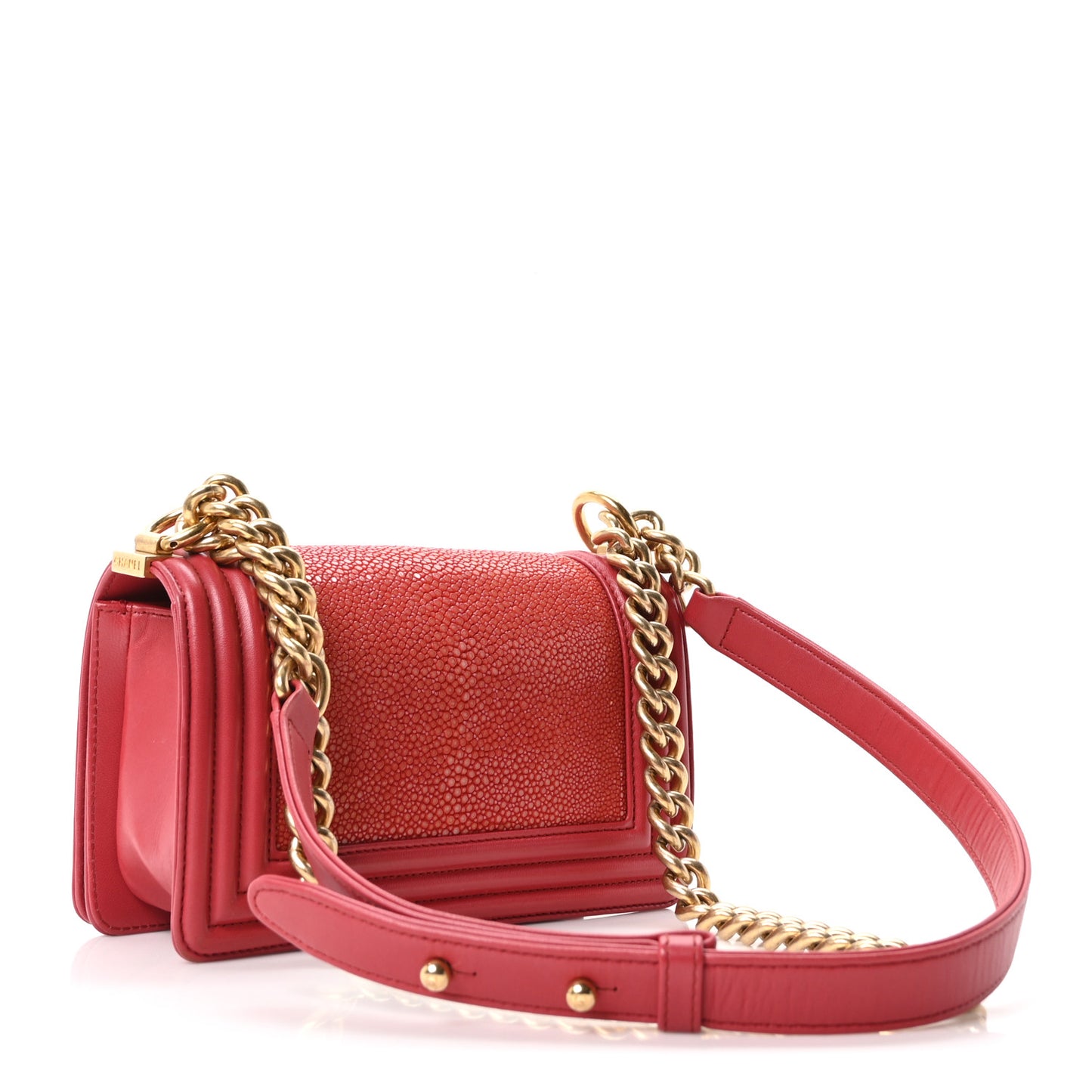 Galuchat Stingray Small Boy Flap Red