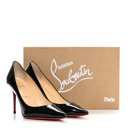 Christian Louboutin Patent Decollete 554 85 Pumps 37 Black 10 of 10
