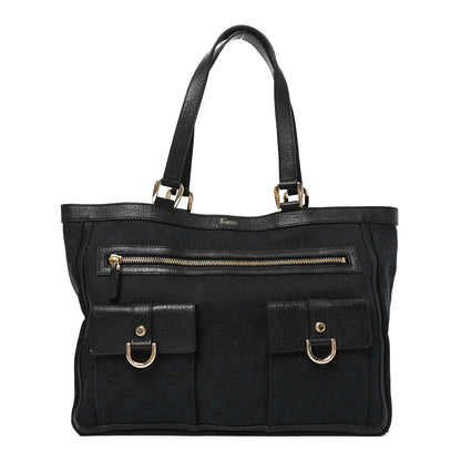 Gucci Monogram Abbey D Ring Tote Black 1 of 10
