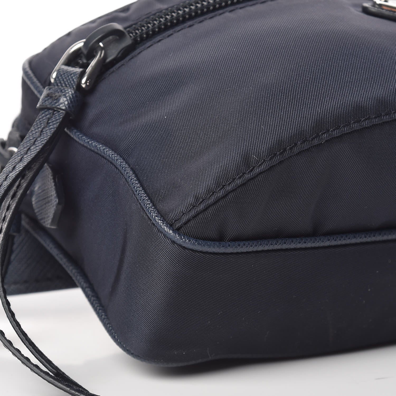 Prada Tessuto Nylon Saffiano Belt Bag Blue 8 of 9