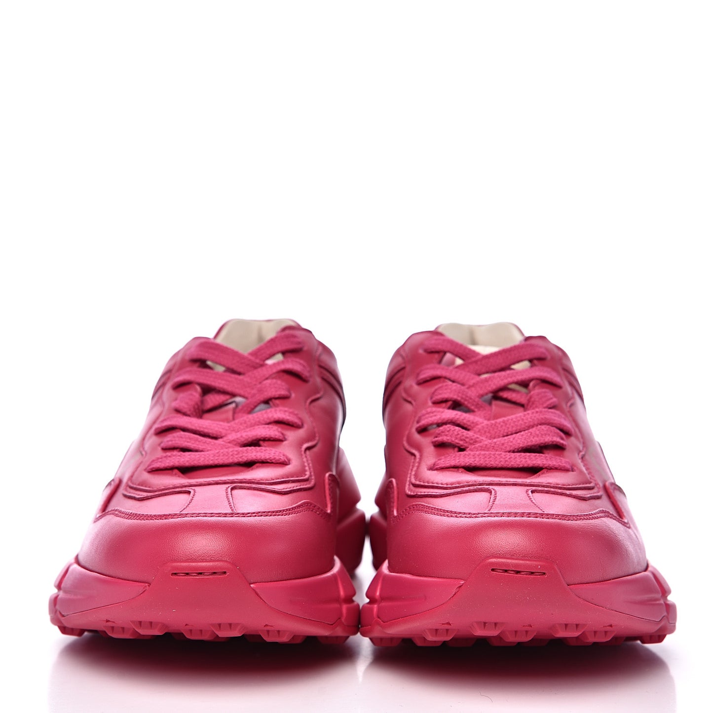 Calfskin Logo Womens Rhyton Sneakers 36.5 Box Pink