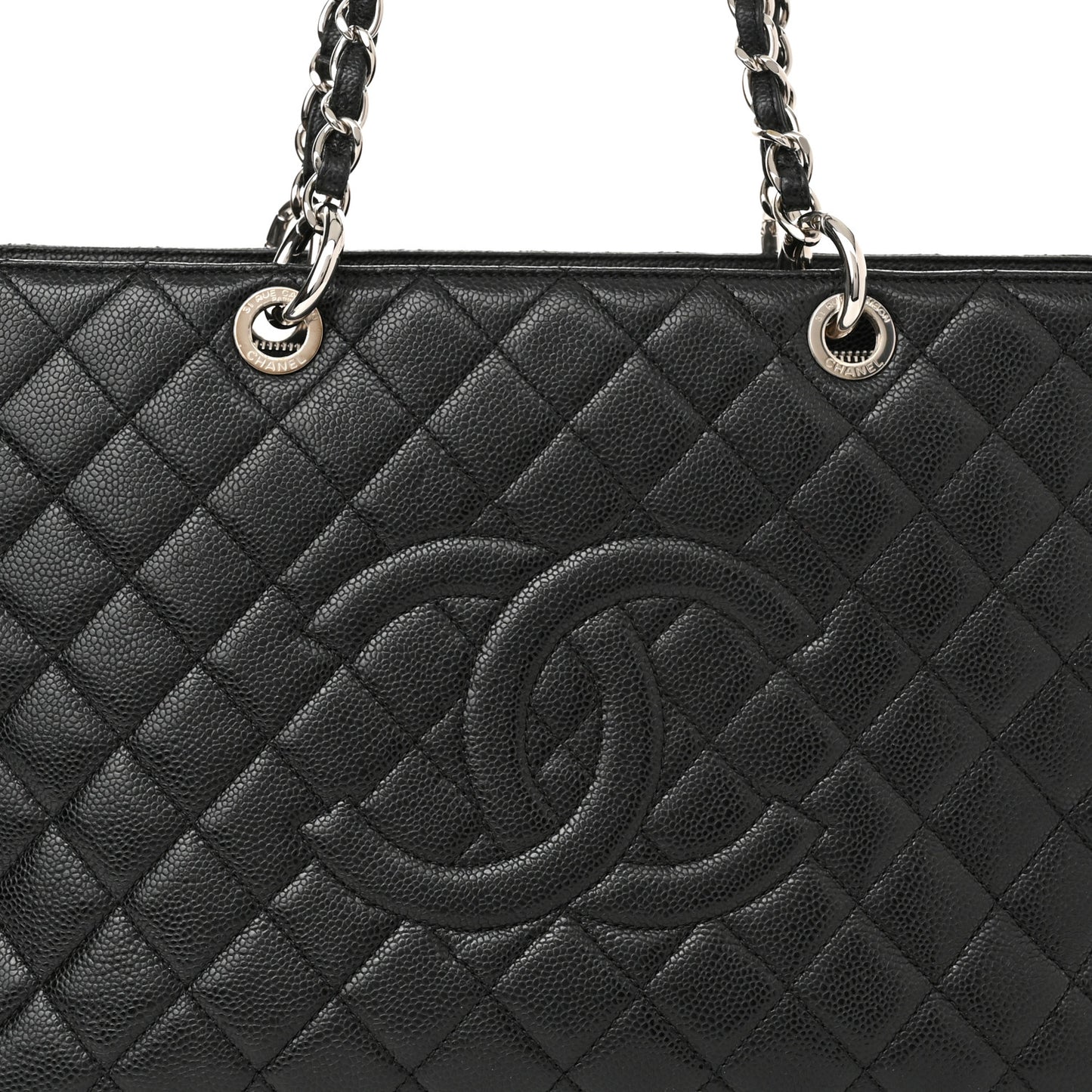 Caviar Quilted XL Grand Shopping Tote GST Black