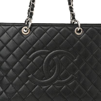 Chanel Caviar Quilted XL Grand Shopping Tote GST Black 9 of 17