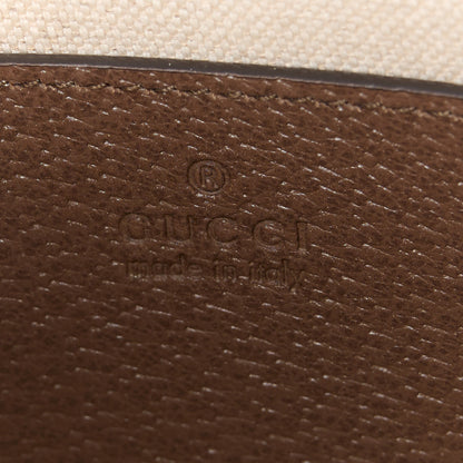 Gucci Monogram Jumbo GG Textured Dollar Calfskin Web Small Ophidia Dome Shoulder Bag Camel Ebony New Acero 6 of 11