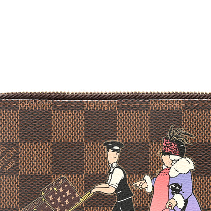 Louis Vuitton Damier Ebene Illustre Mini Pochette Accessories Violet 8 of 11
