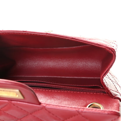 Chanel Aged Calfskin Quilted 2.55 Reissue Mini Flap Red 9 of 11