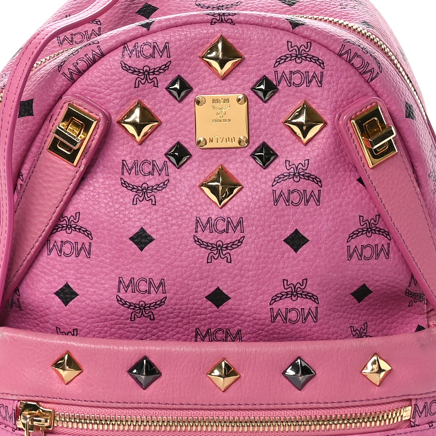 Visetos Studded Small Dual Stark Backpack Pink